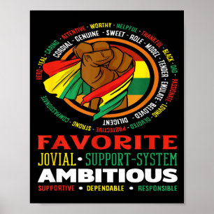 Black Dad Hero Role Model Ambitious Strong  Poster