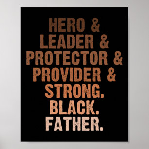 Black Dad Juneteenth Father's Day Black Man Africa Poster