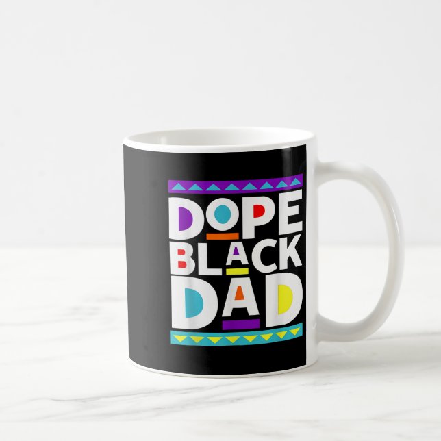 Black Dad New Dad Fathers Day Gift African America Coffee Mug (Right)