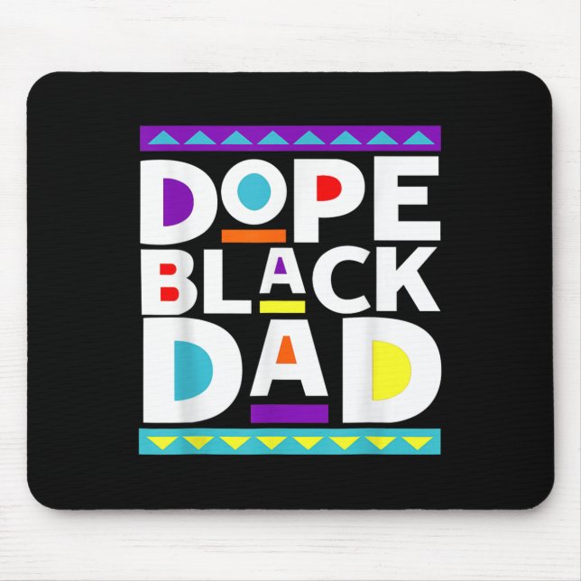 Black Dad New Dad Fathers Day Gift African America Mouse Mat (Front)