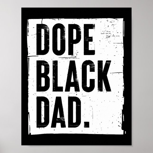 Black Dad New Dad Fathers Day Gift African America Poster (Front)