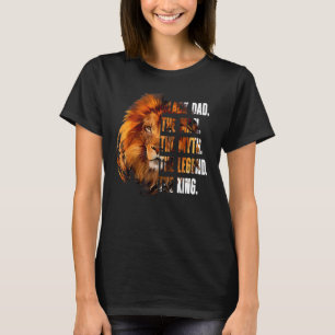 Black Dad The Man Myth Legend King Lion Best Lion T-Shirt