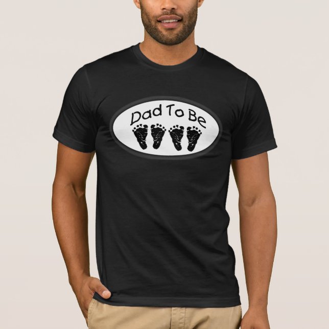 Black Dad To Be T-Shirt (Front)