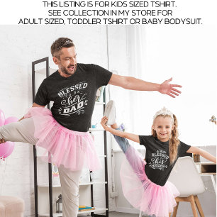Black Daddy and Me Matching Father Daughter Kids T-Shirt