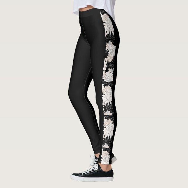 Black Dahlia Floral Legging (Left)