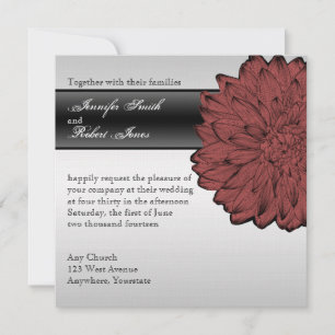 Black Dahlia Posh Wedding Invitation