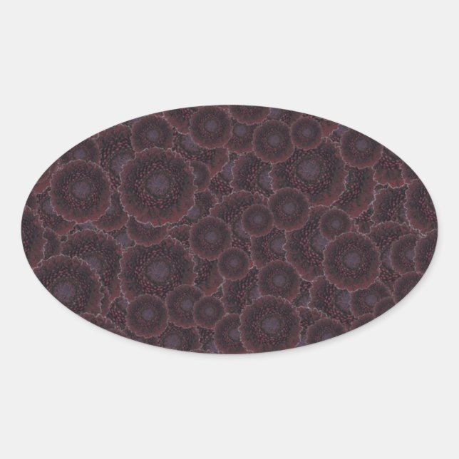 Black Dahlias Oval Sticker (Front)