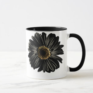 Black Daisy Mug