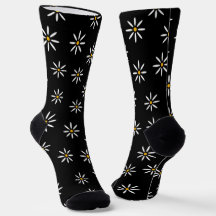 Black Daisy Socks