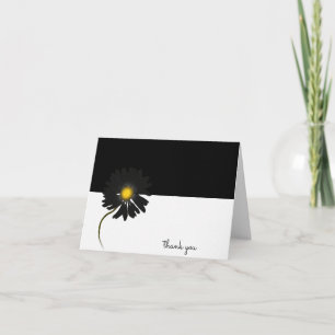 black daisy thank you card