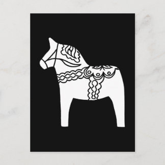 Black Dala Horse Postcard