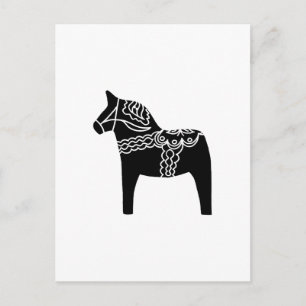 Black Dala Horse Postcard