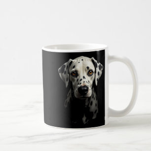 Black Dalmatian Dog Dalmatian Face Coffee Mug