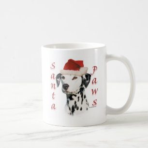 Black Dalmatian Santa Paws Coffee Mug