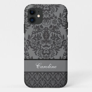 Black Damask -Beauty iPhone 11 Case