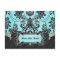 Black Damask Blue Wedding Save the Dates