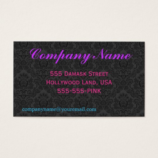 Black Damask Business Card