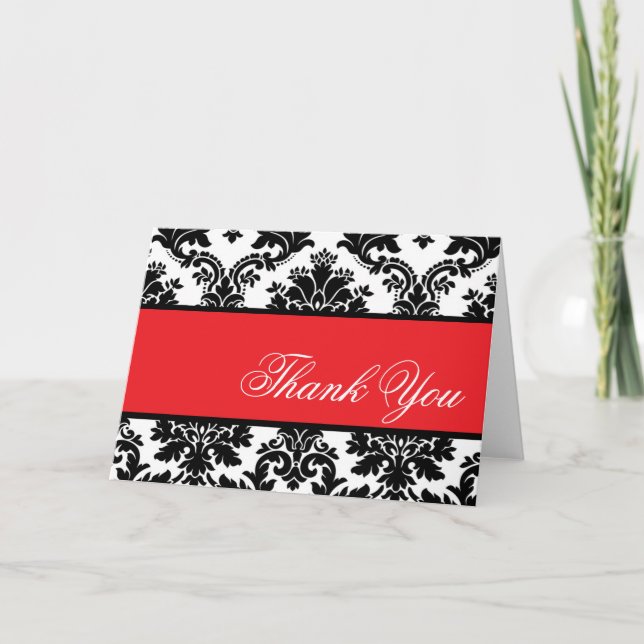 Black Damask - Customised  Greeting card (Front)