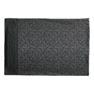 Black Damask Design Pillowcase