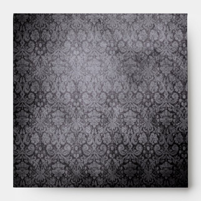 Black Damask Envelope-Square Envelope (Front)