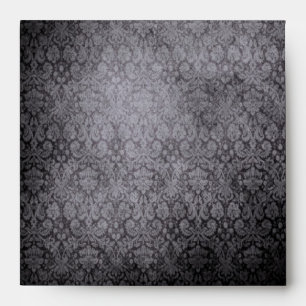 Black Damask Envelope-Square Envelope
