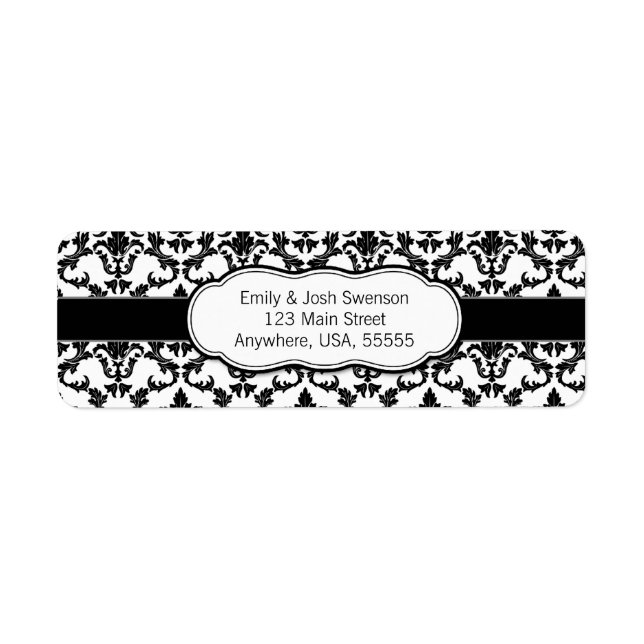 Black Damask Label (Front)