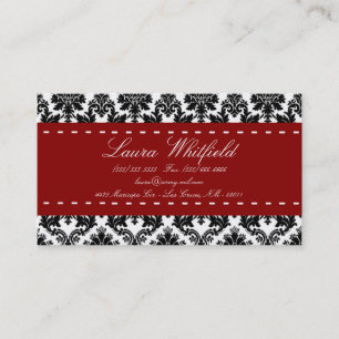 Black Damask Lace Broquade Brocade Business Card