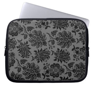 Black Damask Laptop Sleeve