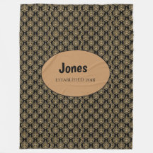 Black Damask Monogram