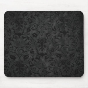 Black Damask Mouse Pad