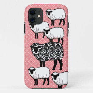 Black Damask Sheep iPhone 11 Case