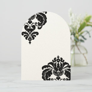 Black Damask Wedding Invitations