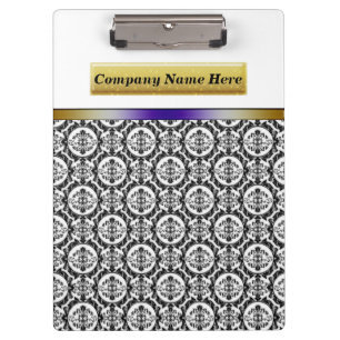 Black Damasks On White Clipboard