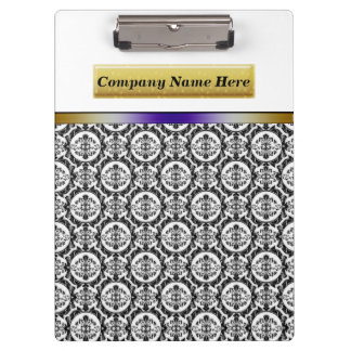 Black Damasks On White Clipboard