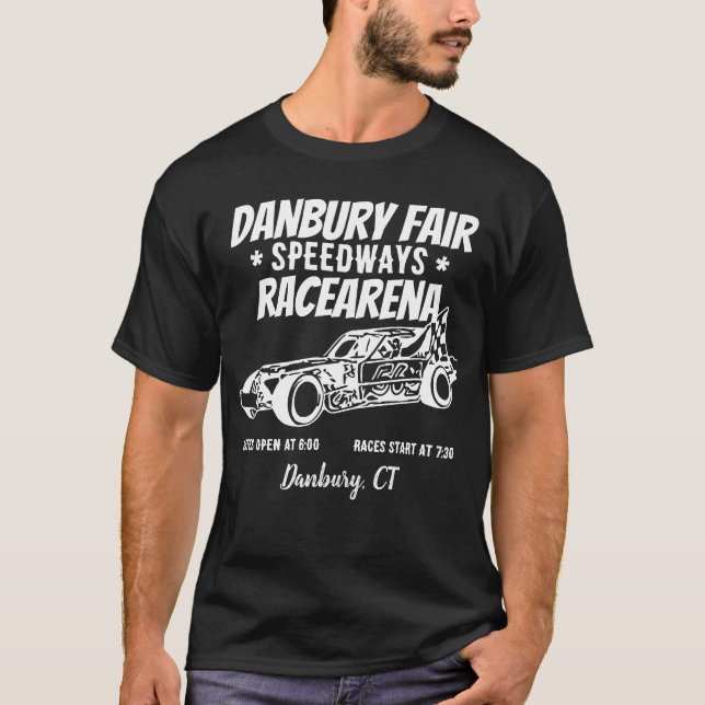 Black Danbury Fair Racearena Speedway 1-Sided Tee! T-Shirt (Front)