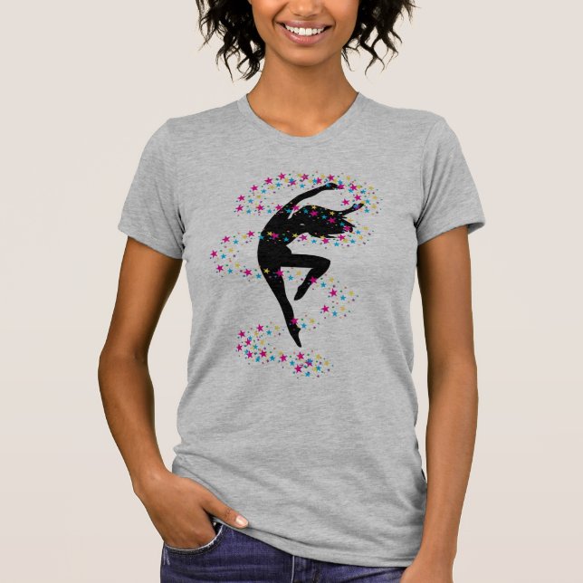 Black Dancer & Stars T-Shirt (Front)