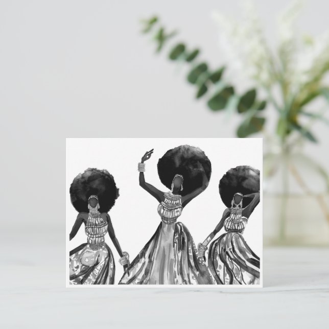 BLACK DANCERS  POSTCARD (Standing Front)