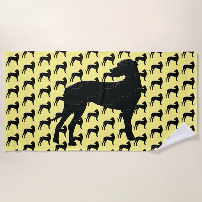 Black Dane   Beach Towel (Front)