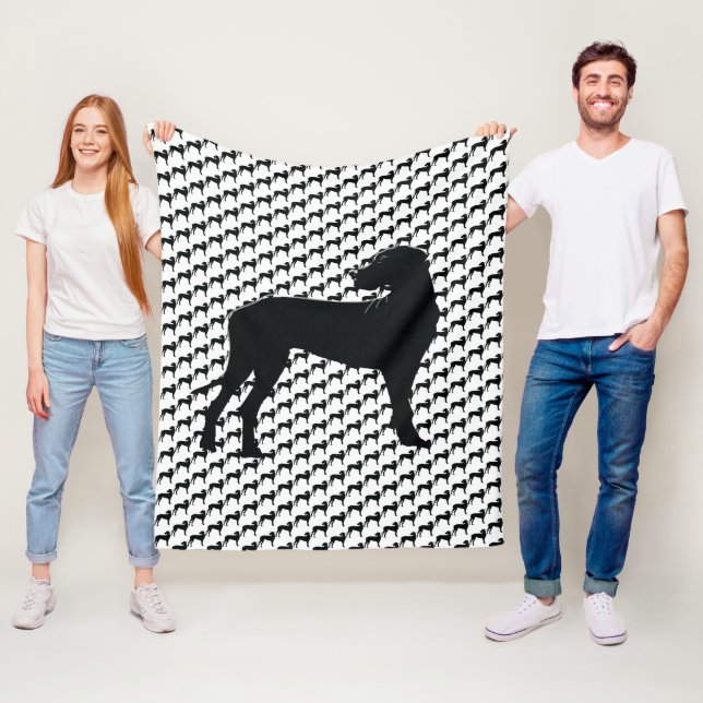 Black Dane Fleece Blanket (In Situ)