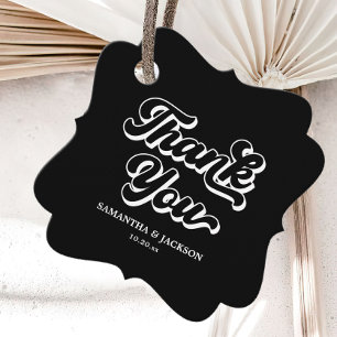 Black Dark and Moody Wedding Favour Tags