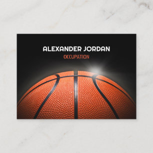 Black dark Basketball  Business Card