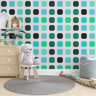 Black Dark Green Aqua Turquoise Blue Art Pattern Wallpaper
