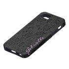 Black & Dark Grey Monotones Vintage Floral Lace