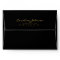 Black Dark Moody Wedding Floral Envelope Liner