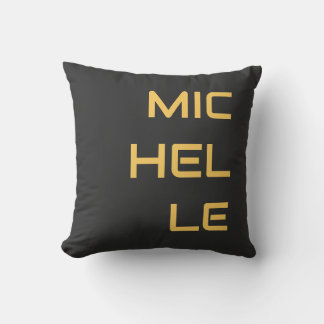 Black Dark Red Add Your Name Modern Plain Cushion