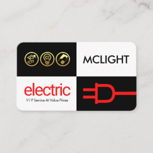 Black Darkness White Light Squares Business Card