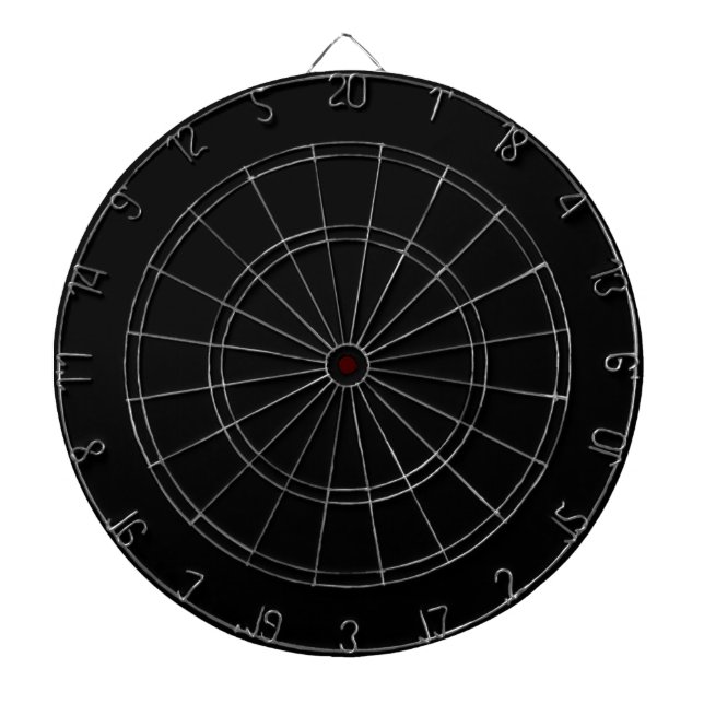 Black Dartboard with Darts (Front)