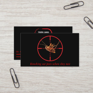 Black Dead Roach Pest Service 2 Sided Business Card