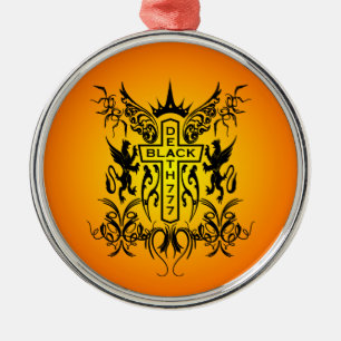 Black Death 777 - Cross Metal Tree Decoration