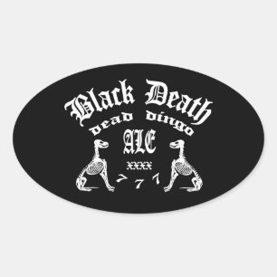 Black Death 777 - Dead Dingo Ale Oval Sticker